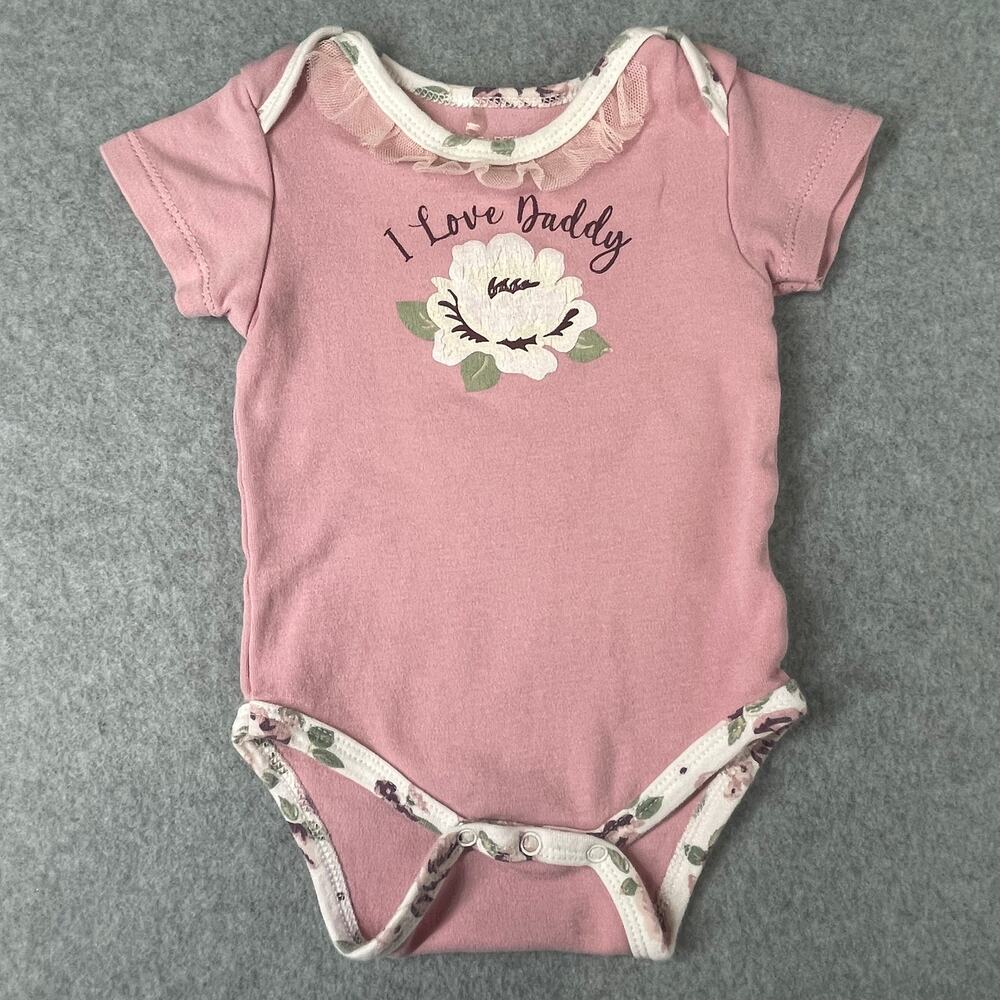 B0036 Kyle Deena Pink Floral Onesie size 3-6 months